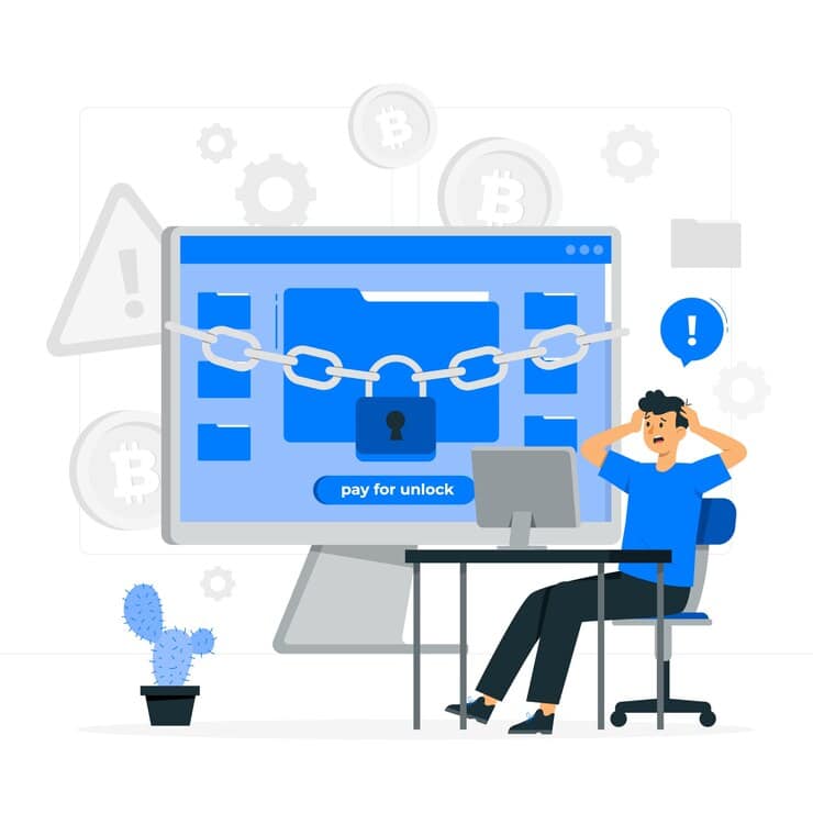 ransomware illustration virus