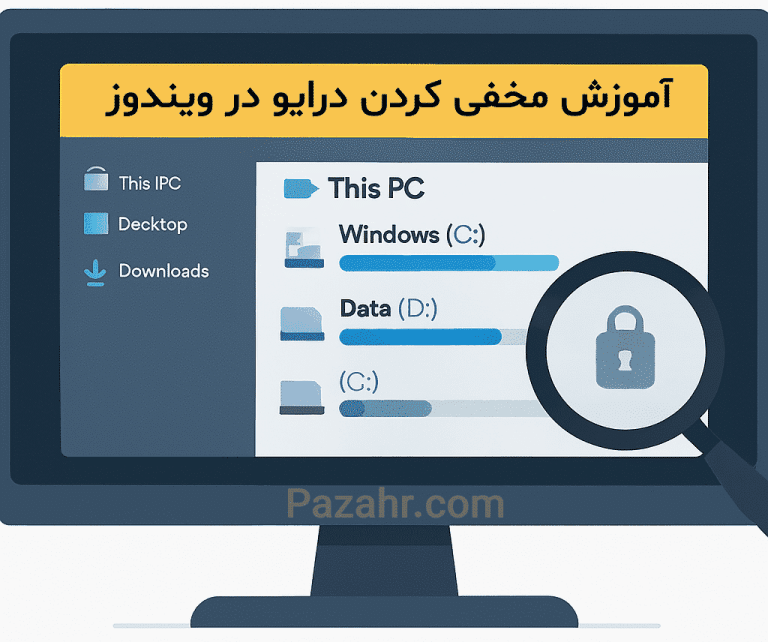 آموزش مخفی کردن درایو در ویندوز