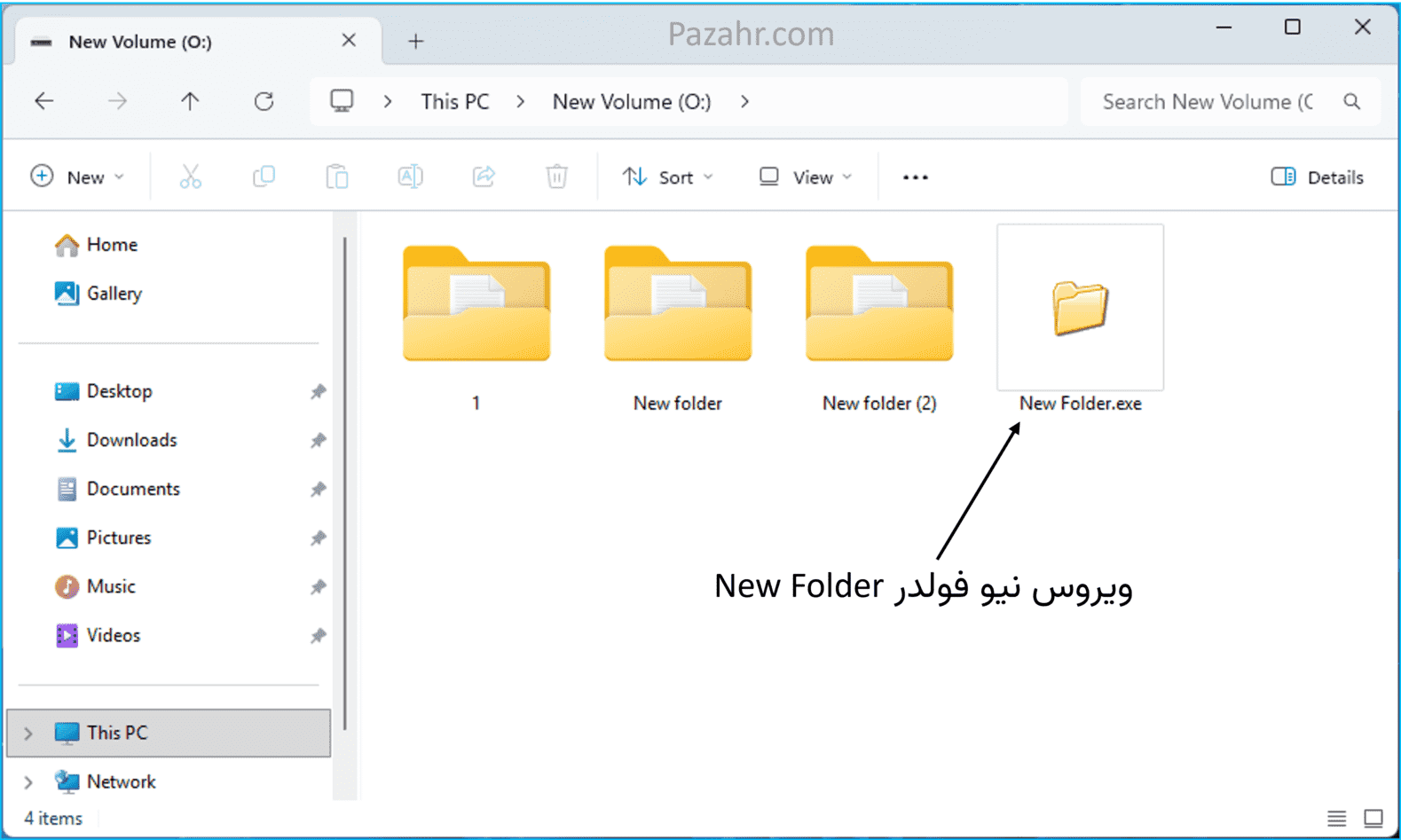 ویروس نیوفولدر new folder چیست